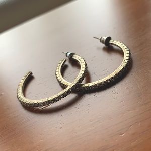 Silver cubic zirconia hoop earrings